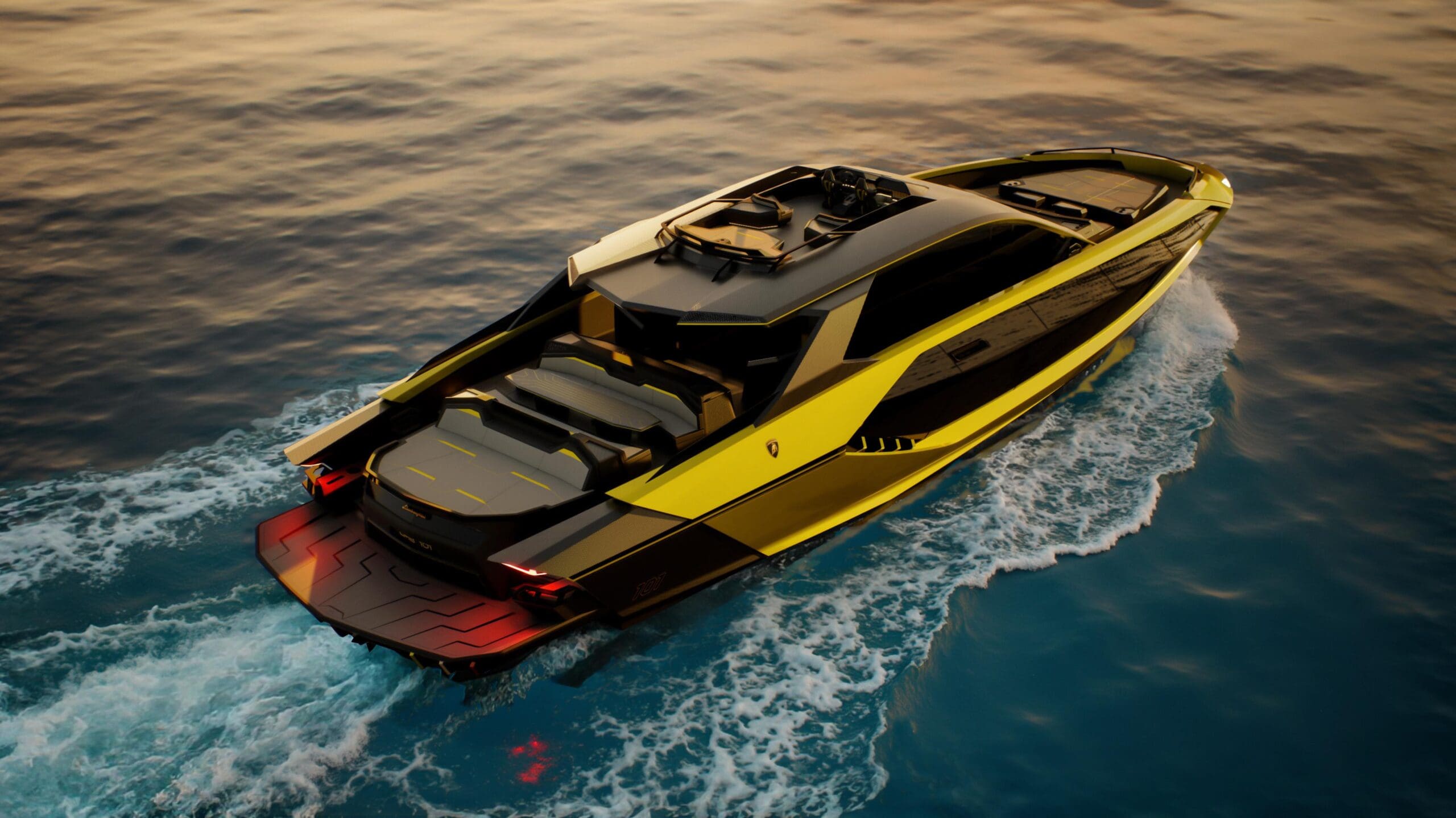 Lamborghini Yacht Tecnomar 101FT Aft