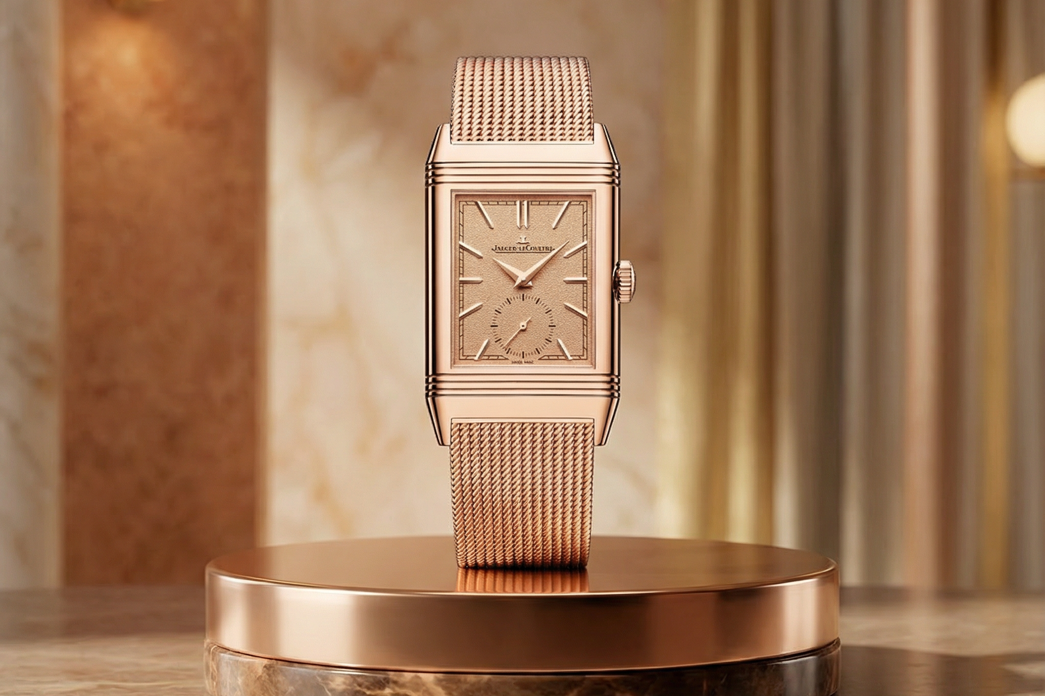 Jaeger-LeCoultre: Reverso Tribute Monoface Small Seconds Pink Gold