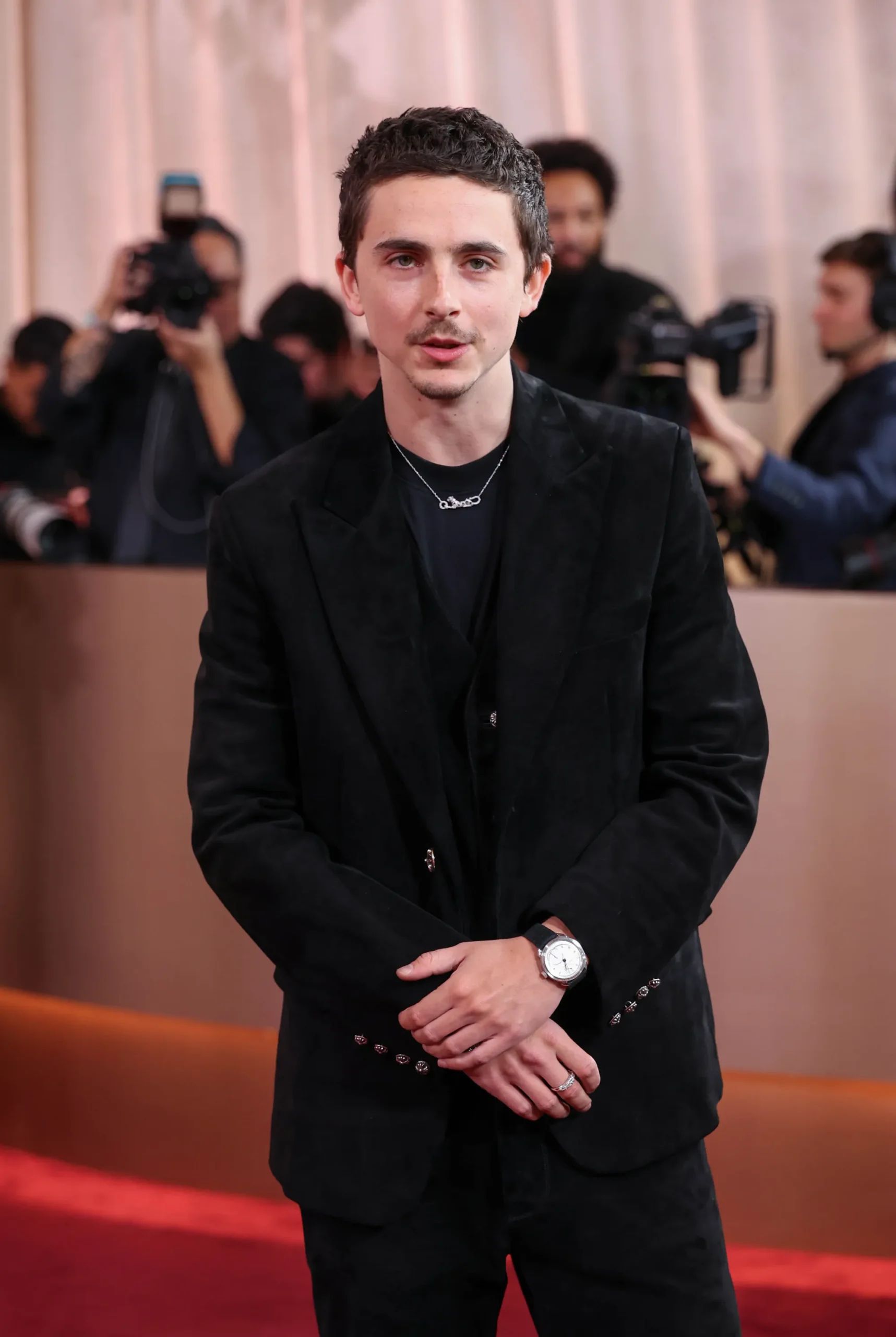 Timothée Chalamet at Golden Globes 2026